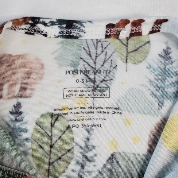 Posh Peanut Archer Bamboo Footed Sleeper Pajama Footie 0-3 Months - Picture 6 of 11